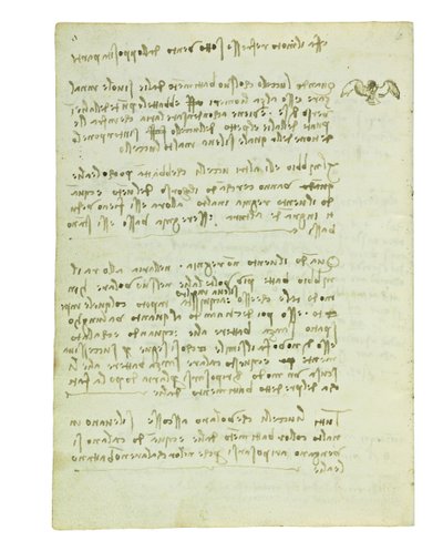 Codex over de vlucht van vogels, Folio 5 verso door Leonardo da Vinci